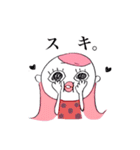 ピンク頭のガン見ちゃん（個別スタンプ：21）