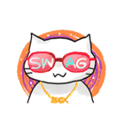 Crazycray Cat（個別スタンプ：34）