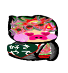 part9(油絵描)大阪タコヤキ豚こうもり（個別スタンプ：1）
