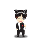 cartoon little dog boy（個別スタンプ：8）