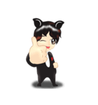 cartoon little dog boy（個別スタンプ：9）