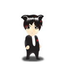 cartoon little dog boy（個別スタンプ：12）