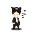 cartoon little dog boy（個別スタンプ：13）