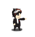 cartoon little dog boy（個別スタンプ：16）