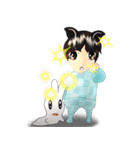 cartoon little dog boy（個別スタンプ：23）