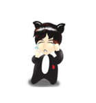 cartoon little dog boy（個別スタンプ：32）