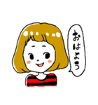 女子とうさぎ（個別スタンプ：15）