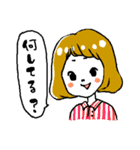 女子とうさぎ（個別スタンプ：20）