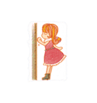 五色の女の子スタンプ（個別スタンプ：4）