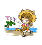 Leopard-Meow holiday（個別スタンプ：25）