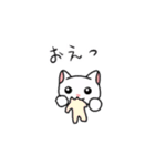 いたずらっこプレメーラ（白猫）（個別スタンプ：9）
