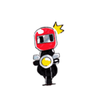 Rider motorcycle cartoon（個別スタンプ：1）