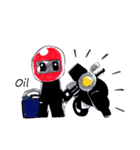 Rider motorcycle cartoon（個別スタンプ：18）