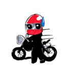 Rider motorcycle cartoon（個別スタンプ：24）