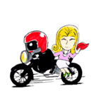 Rider motorcycle cartoon（個別スタンプ：28）