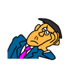 Businessman in blue suit（個別スタンプ：11）