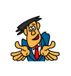Businessman in blue suit（個別スタンプ：12）
