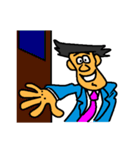 Businessman in blue suit（個別スタンプ：13）