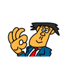 Businessman in blue suit（個別スタンプ：23）