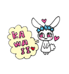 KAWAIIウサギ＆リス（個別スタンプ：3）