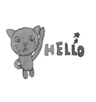 黒猫ぽんちゃん＆ほのぼのペンギン（個別スタンプ：24）