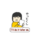 電波OL Ver.イエロー（個別スタンプ：6）