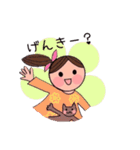 女の子と犬と猫（個別スタンプ：7）