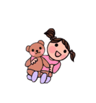 女の子と犬と猫（個別スタンプ：38）
