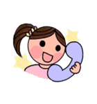 女の子と犬と猫（個別スタンプ：39）