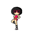80's Afro Girl（個別スタンプ：34）