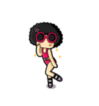 80's Afro Girl（個別スタンプ：35）