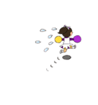 チアリーダー紫ユニフォーム2（個別スタンプ：26）