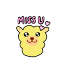 My Cute Alpaca（個別スタンプ：3）