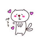 白ねこちゃんとうさ吉（個別スタンプ：3）