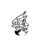 仙人筆と漢字一文字（個別スタンプ：24）