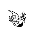 仙人筆と漢字一文字（個別スタンプ：28）