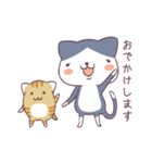 ハチワレとトラの日常（個別スタンプ：16）