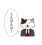 三毛猫のビジネス会話スタンプ（個別スタンプ：3）