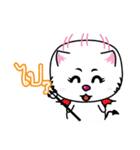 White Cat : Good or Bad（個別スタンプ：19）
