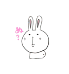 怪訝そうなウサギ（個別スタンプ：1）