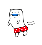 青ハナのシロクマ（個別スタンプ：32）