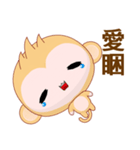 Round Monkey (Common Chinese)（個別スタンプ：12）