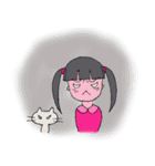 昭和少女と猫（個別スタンプ：21）