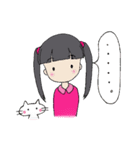 昭和少女と猫（個別スタンプ：40）