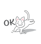 White cat (Eng.version of kai mook)（個別スタンプ：2）