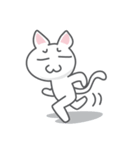 White cat (Eng.version of kai mook)（個別スタンプ：7）