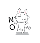 White cat (Eng.version of kai mook)（個別スタンプ：9）