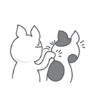 White cat (Eng.version of kai mook)（個別スタンプ：14）