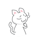 White cat (Eng.version of kai mook)（個別スタンプ：16）
