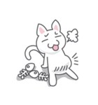 White cat (Eng.version of kai mook)（個別スタンプ：19）